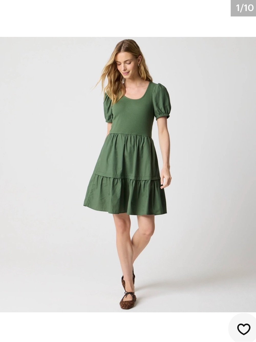 J. Crew Puff-sleeve knit mixy mini dress